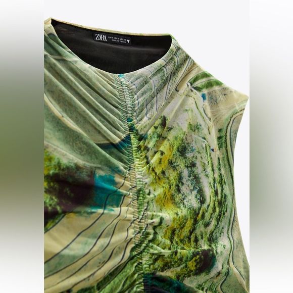 ZARA PRINTED TULLE DRESS 5039/330/115/15 - Picture 9 of 12